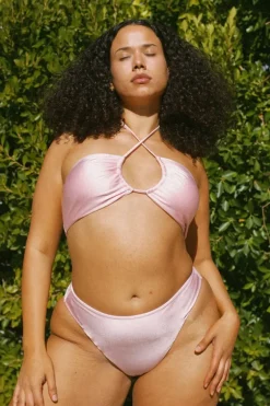 Hot Amalfi String Tie Bandeau Bikini Top Bandeau|Tops