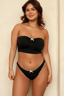 Online Black Mary Bandeau Super Cheeky Set Bandeau|Sets