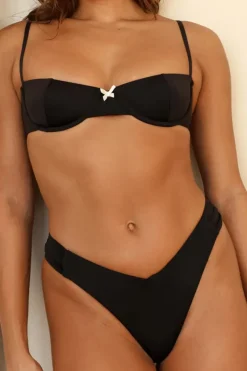 Online Black Underwire Thong Set Underwire|Sets