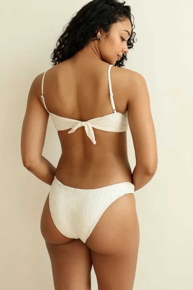 Fashion Cream Bandeau Cheeky Set Bandeau|Sets