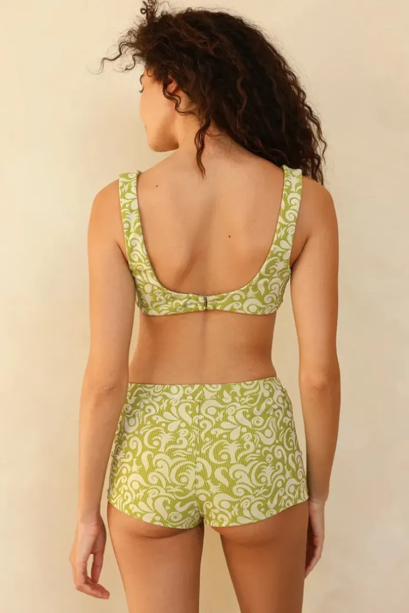 Sale Farrah Elastic Waist Booty Short High Waist|Bottoms