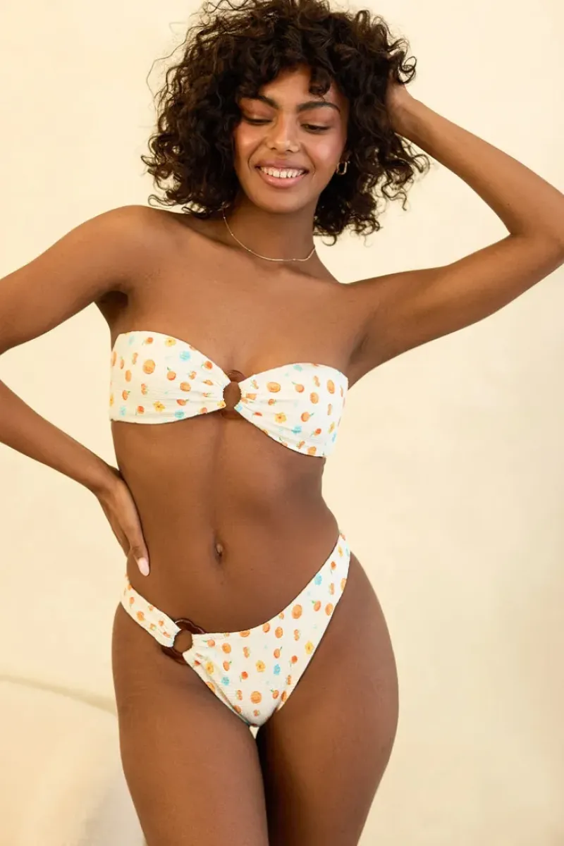 Fashion Lotus Bandeau Bikini Top Tops|Bandeau