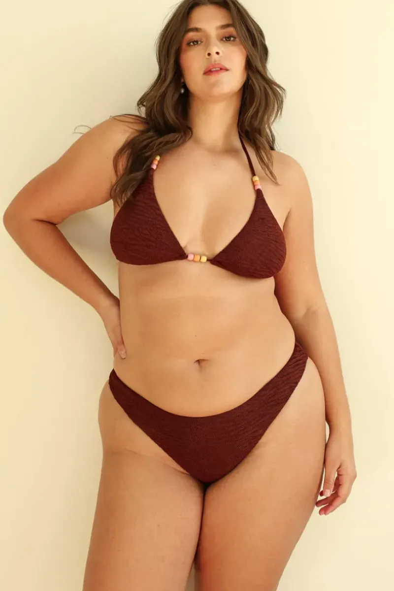 Best Mocha Crinkle Triangle Cheeky Set Triangle|Sets