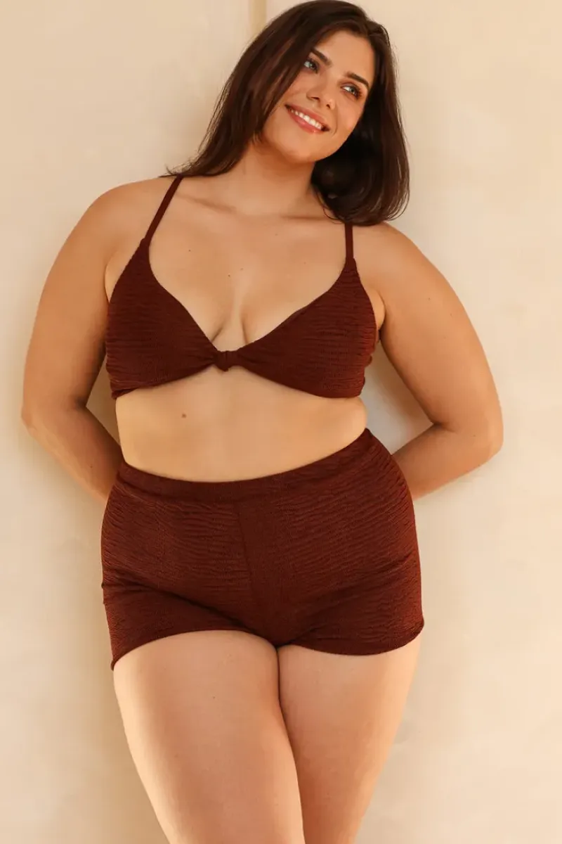 Clearance Mocha Crinkle Triangle Full Set Triangle|Sets