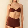 Outlet Mocha Crinkle Underwire Full Set Underwire|Sets