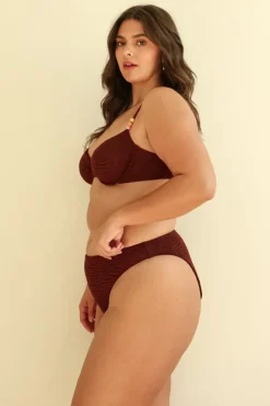 New Mocha Crinkle Zen Triangle Cheeky Set Triangle|Sets