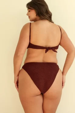 New Mocha Crinkle Zen Triangle Cheeky Set Triangle|Sets