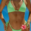 Discount Paradise Bali Green Triangle Super Cheeky Set Triangle|Sets