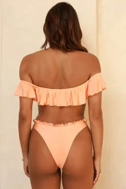 New Peach Nectar Siren Bandeau Cheeky Set Bandeau|Sets