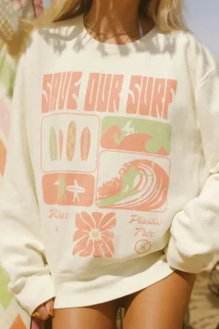 New Save Our Surf Long Sleeve Crewneck Clothing
