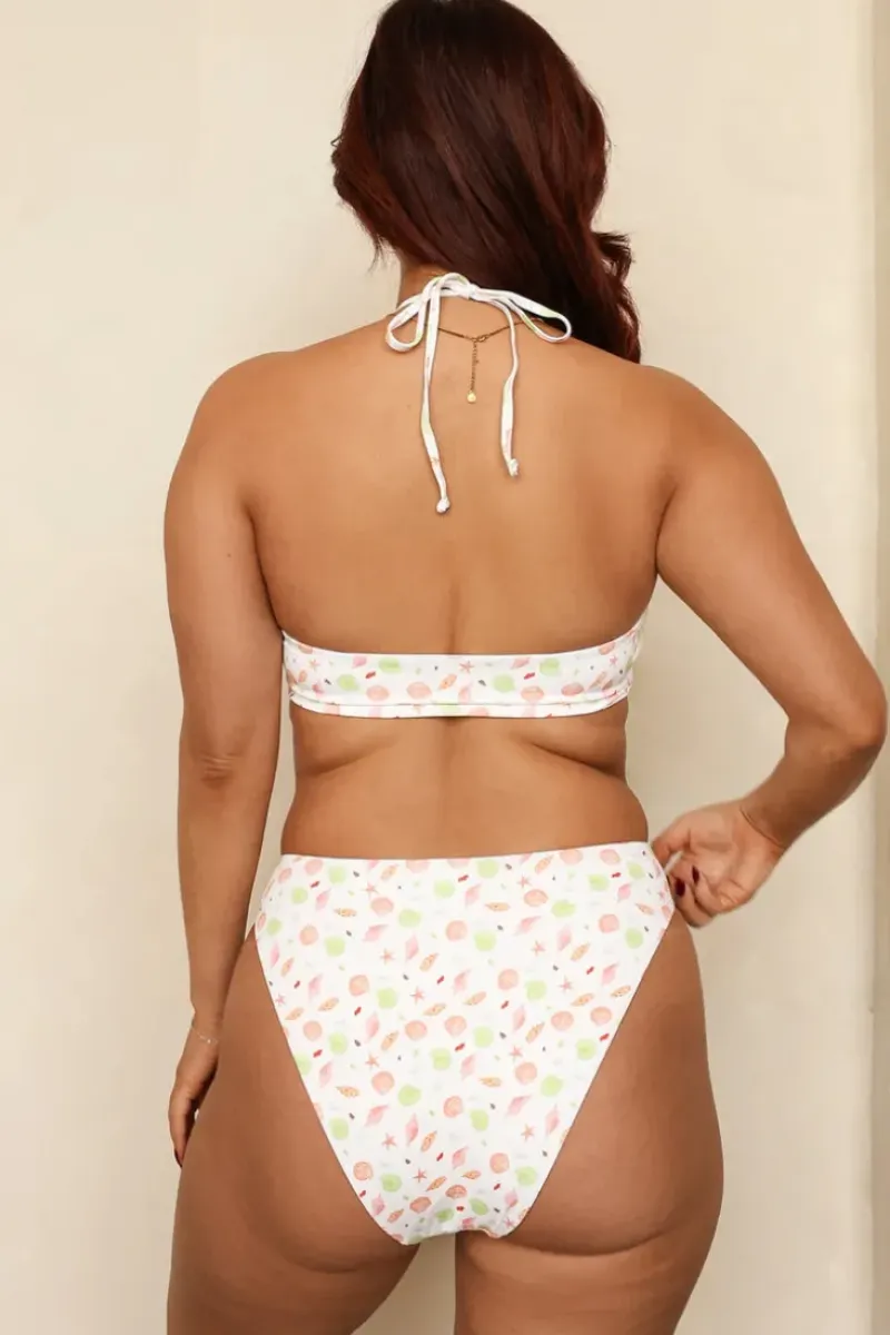 Online Seashore High Waist Cheeky Bikini Bottom Bottoms|Cheeky