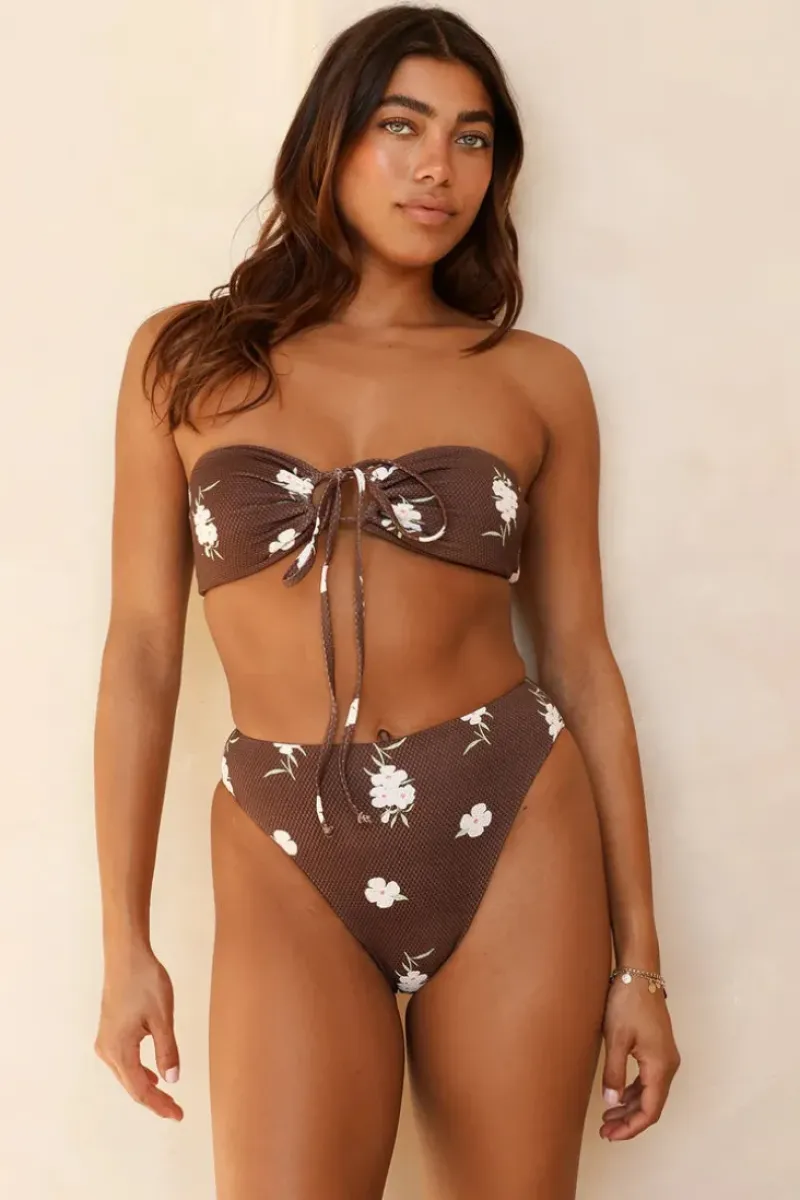 Clearance Seashore High Waist Cheeky Bikini Bottom Bottoms|High Waist
