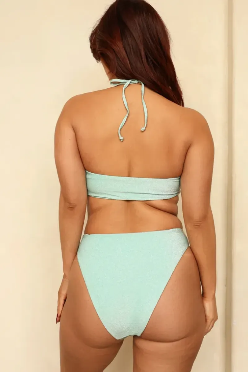Discount Seashore High Waist Cheeky Bikini Bottom Bottoms|High Waist