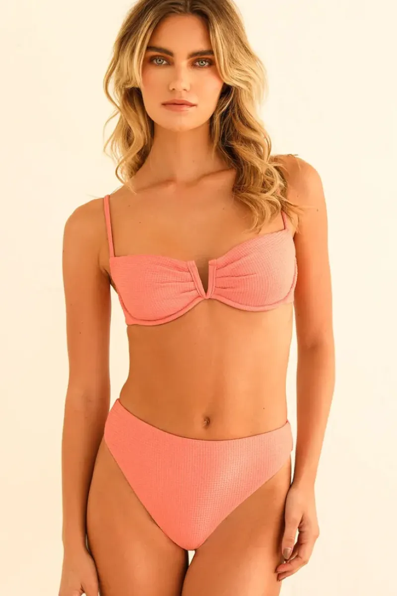 Fashion Seashore High Waisted Bikini Bottom Bottoms|Cheeky