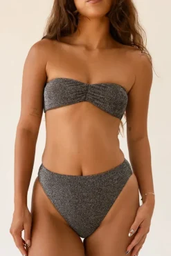 Online Sparkle Black Bandeau Seashore Cheeky Set Bandeau|Sets