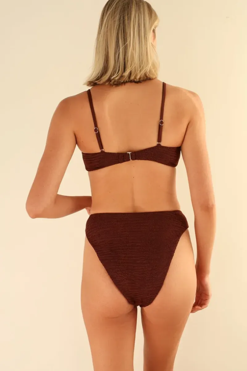 New Zen Knotted Triangle Bikini Top Tops|Triangle