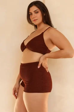 New Zen Knotted Triangle Bikini Top Tops|Triangle