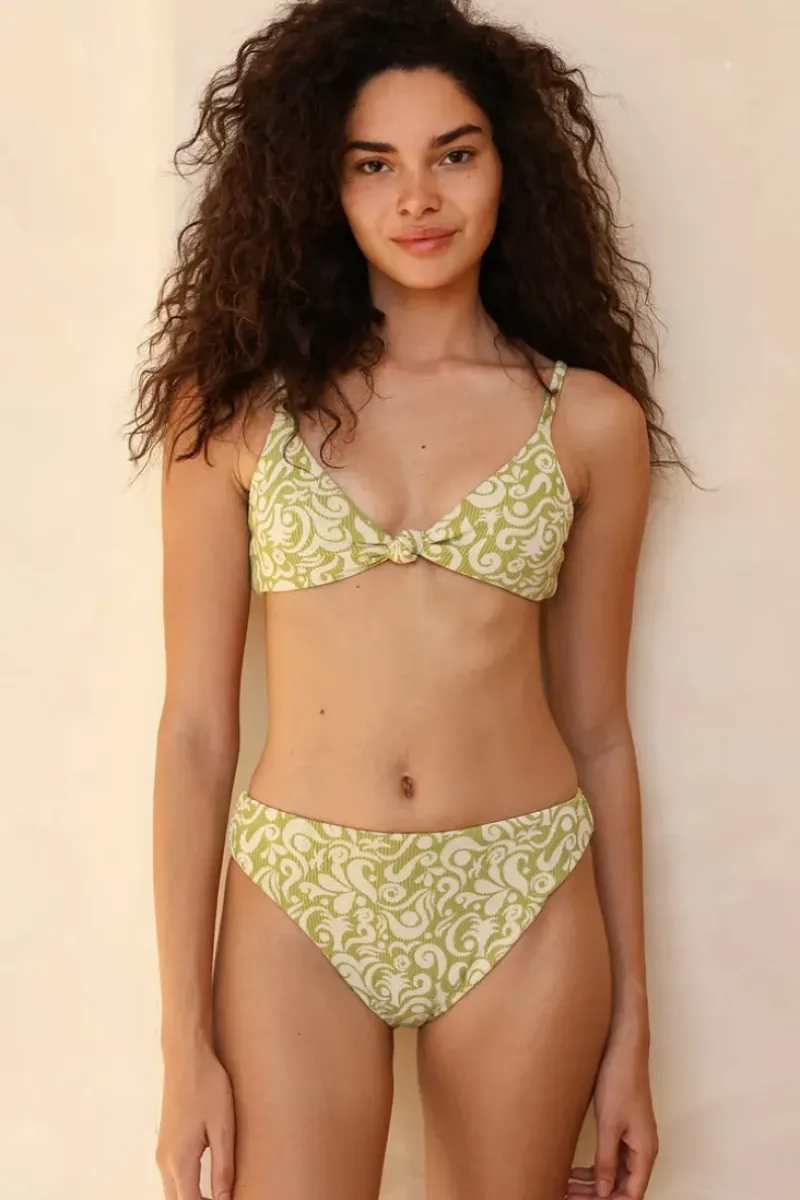 Discount Zen Knotted Triangle Bikini Top Tops|Triangle