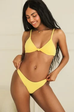 Online Zen Knotted Triangle Bikini Top Tops|Triangle