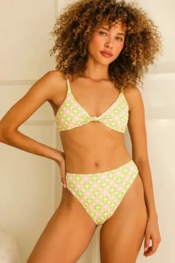 Online Zen Knotted Triangle Bikini Top Tops|Triangle